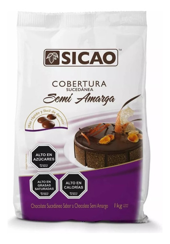 Chocolate Cobertura Sicao Semi Amargo Ganache