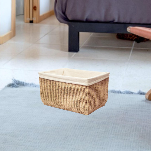 Cesta Tejida Para Guardar Juguetes, Cesta Beige Pequeño
