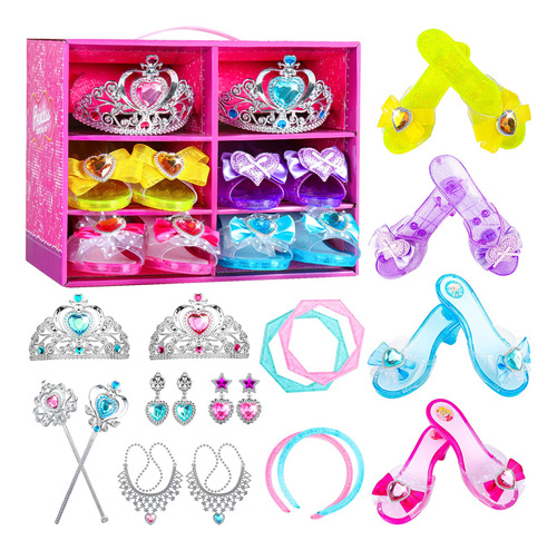 Dolnow Zapatos De Vestir De Princesa Para Niñas, Joyería .