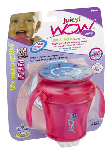 Vaso Wow Cup® Antiderrame 360° Para Bebes Con Asas Mas Tapa 