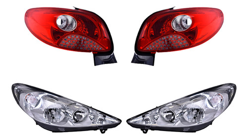 Kit Faros P/halog Y Calaveras Depo 207 Peugeot 2009 - 2011