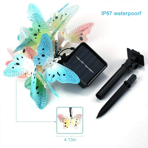 .decoración Al Aire Libre De Lámparas De Mariposa Solares