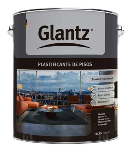 Plastificante Al Agua Glantz Para Pisos 4 Litros K37