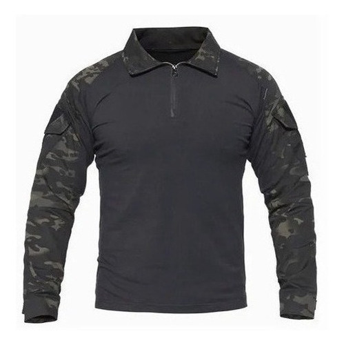 Polera Deportiva De Manga Larga De Camuflaje Táctico