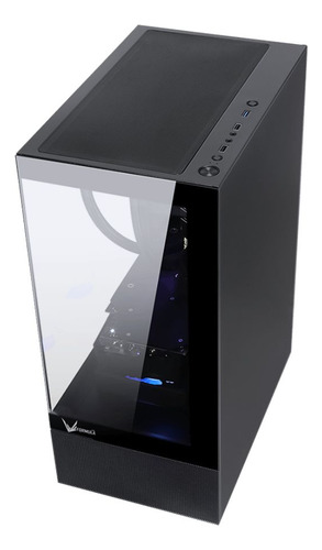 Gabinete Mid Tower Formula V Crystal Z1+ Negro 3 Fan