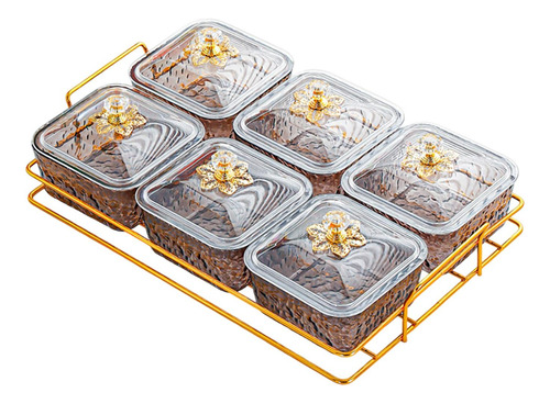 Platos Para Servir , Recipiente Para 6 Gris De Cuadrícula