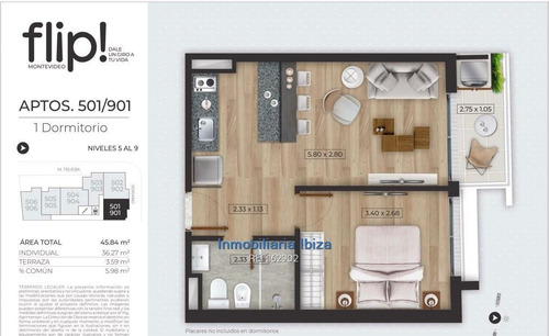 Imagen 8 de 15 de Cordón Sur Proyecto 1 Dormitorio Desde U$d 124.500