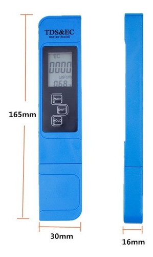 Imagen 5 de 5 de Medidor Probador De Temperatura Y Pureza Del Agua 0-9999 Ppm