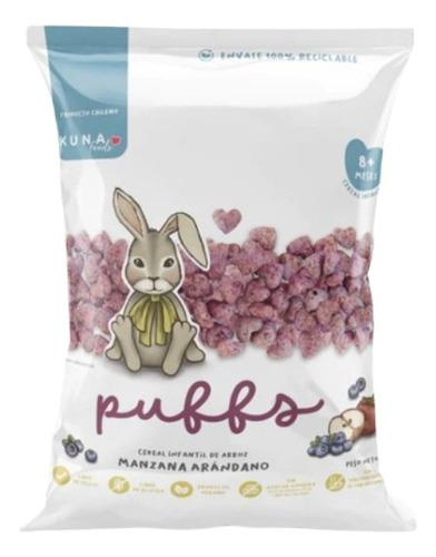 Puffs Manzana Arandano 10g Sin Gluten - Kuna