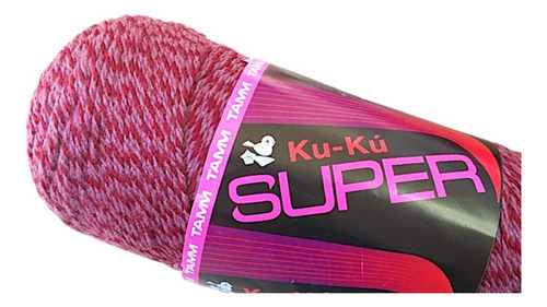 Estambre Ku-ku Super Tubo De 200 Gramos Color Guinda-rosa Viejo