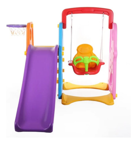 Juegos Para Niño 4321 Columpio Resbaladera Tobogan Basquet