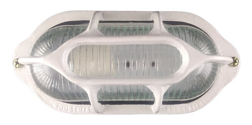 Aplique Tortuga Aluminio Ovalada E27 60w Blanca /negra