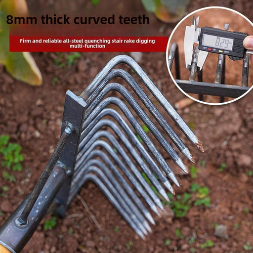 Cabeça De Ancinho De Jardim Para Soltar Solo Com 9 Pontas