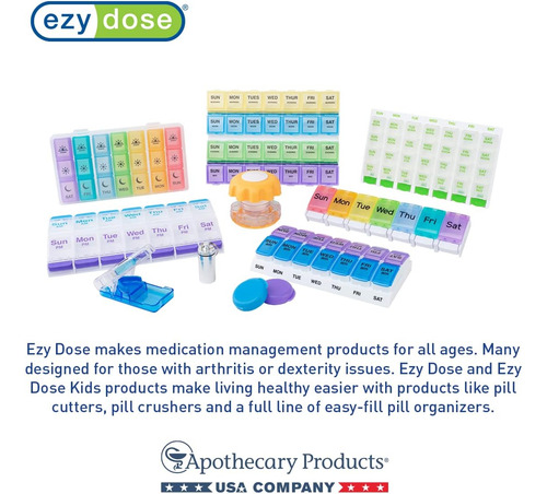 Organizador De Píldoras Ezy Dose Weekly (7 Días), Estuche De