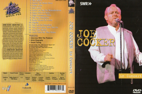 Dvd Joe Cocker   In Concert 