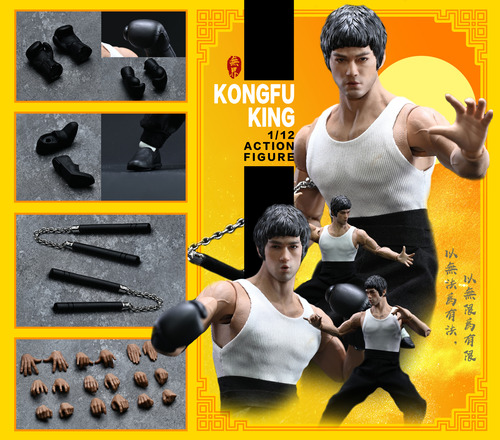 Figura 1/12 Bruce Lee Nwtoys Kung Fu Tipo Mezco (Usado)