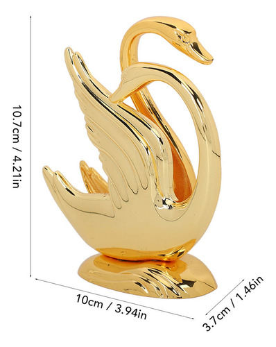 For , Servilletero Con Forma De Cisne, Diseño Dorado, De