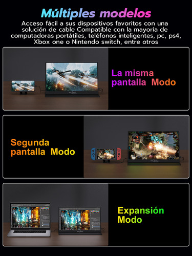 Monitor Portátil 15.6'' 1080p Lcd Para Laptop, Pc, Mac, Ps