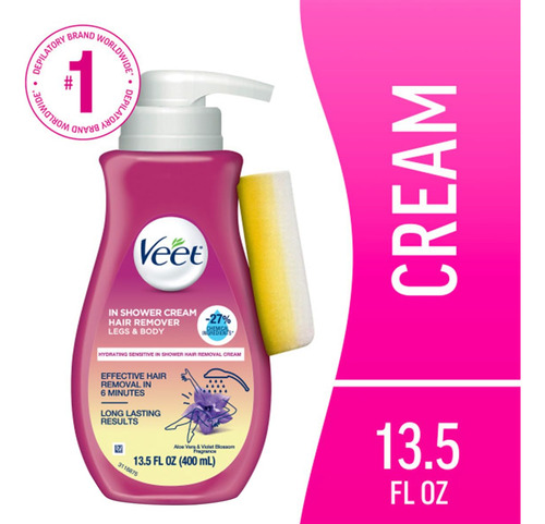 Crema Depilatoria Veet Para Ducha Botanic Inspirations, 13.5