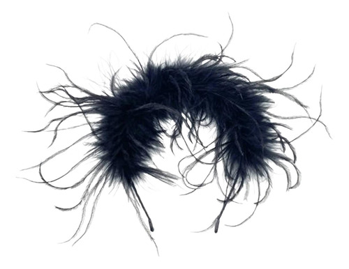 Diadema De Plumas, Tocado De Los Años 20, Tocado, Negro