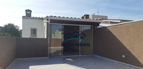 Cobertura Com 2 Dormitórios(01 Suíte)espaço Gourmet,02 Vagas Cobertas À Venda, 146 M² Por R$ 425.000 - Vila Humaitá - Santo André/sp - Co0506