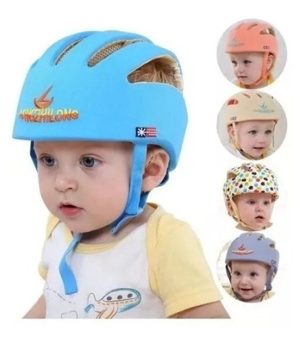 Casco Antigolpes Para Bebe Gorro Protector Ajustable Niños 