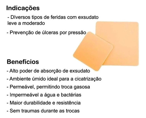 Curativo Hidrocolóide Casex Standard 10x10cm 10 Unidades
