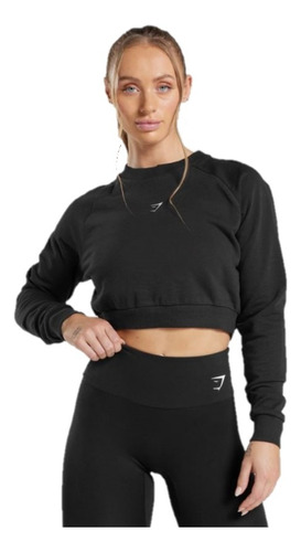 Gymshark Training Cropped Sweater - Black