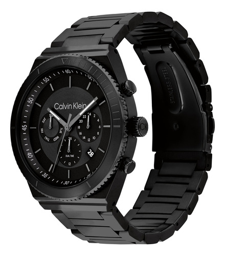 Reloj Calvin Klein Fearless Para Hombre 25200303 Negro