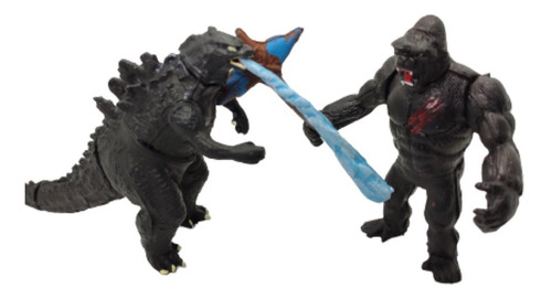 Figuras Godzilla Vs King Kong Black Juguete Articulado 2pzs