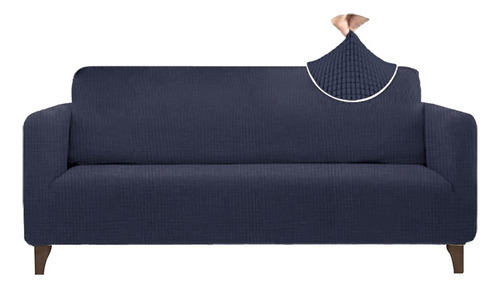 Protector Cubre Sala Ajustable Stretch Fit Elástico 3 Piezas Azul Marino