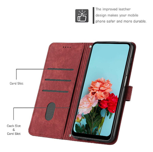 Funda Para Motorola Moto Edge 50 Fusion 5g Pu Cuero Lateral
