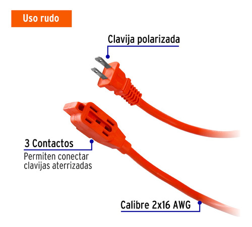 Desbrozadora Eléctrica 300 W + Extensión De Uso Rudo 10 M