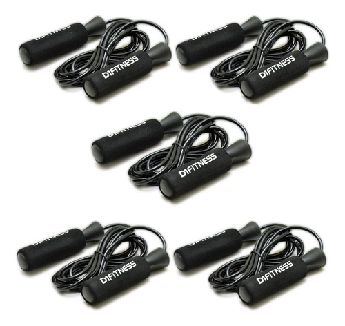 Kit 5 Cordas Ajustável C/ Rolamento Funcional Speed Rope