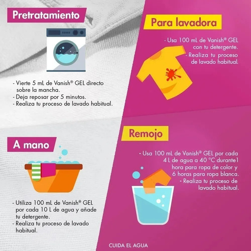 Quitamanchas Líquido Vanish Multiusos Ropa De Color 450 Ml