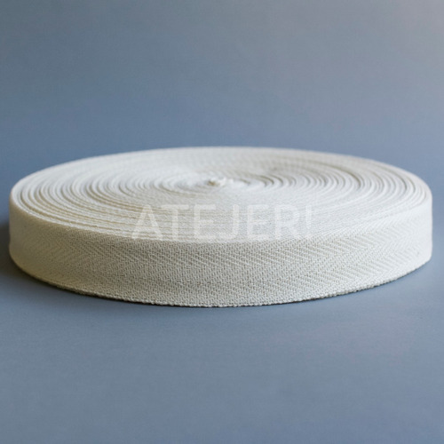 Imagen 3 de 4 de Cinta Hilera Liviana De Algodón 25mm Crudo X 50 Mts