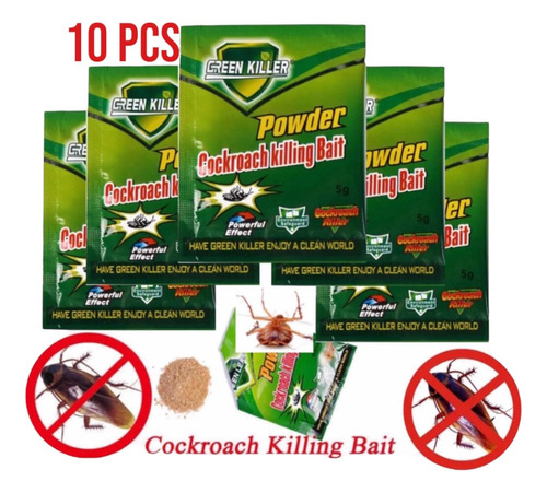 Veneno Para Cucarachas(100%efectivo) Pack 10pcs-green Killer
