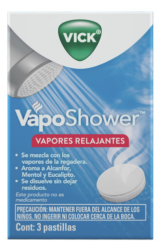 Vick Vaposhower Pastilla Vaporizadora De Regadera - 3 Piezas