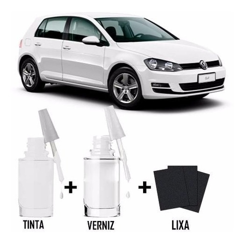 Tinta Tira Risco Retoque Automotivo Volkswagen Branco Puro