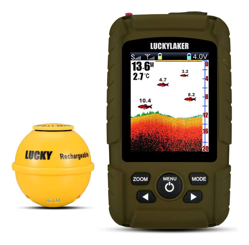 Lucky Sonar Portatil Buscador De Peces Profundidad Barco Bu