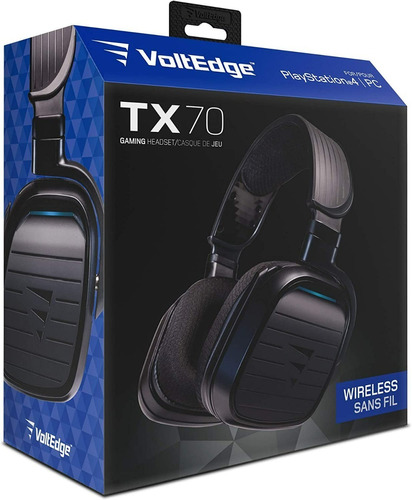 Audifonos Gaming Voltedge Tx70 Color Negro Color de la luz Azul