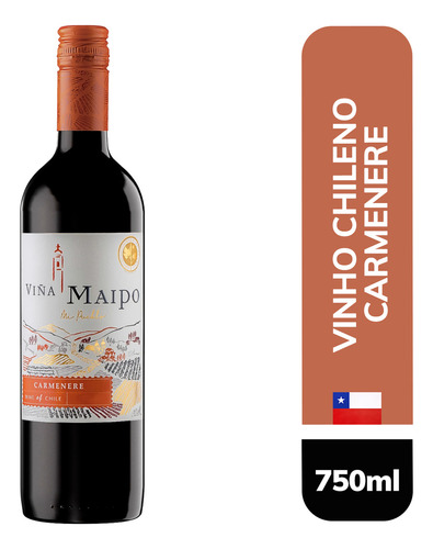 Vinho Carménère Mi Pueblo 2020 adega Viña Maipo 750 ml