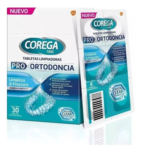 Corega® Tabs Tabletas Limpiadoras Prótesis Dental 30u