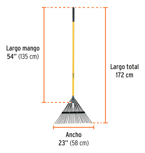 Barrehojas 24 Dientes Con Mango Madera Emx-24 Truper/mimbral