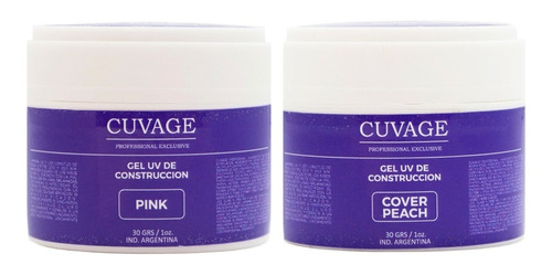 Cuvage X2 Gel Uv Construcción Uñas Esculpidas Manicuría 30gr