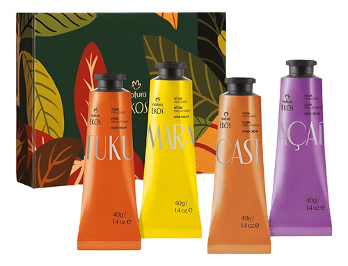 Natura Ekos crema para Manos Navidad pack 4 Fragancias 160g