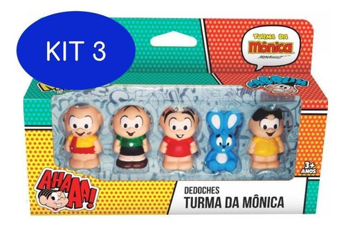 Kit 3 Dedoches Turma Da Monica