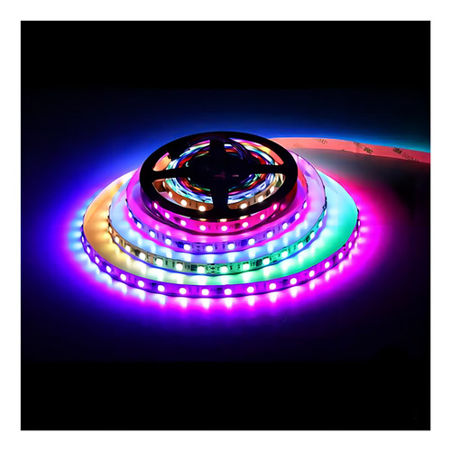 Fiat Led Digital Ws2811 Ip30 Preta 5 m C/Central 366 Efectos