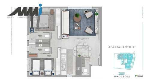 Imagem 11 de 15 de Space Soul, Apartamento Loft No Centro, Itajaí - 1865