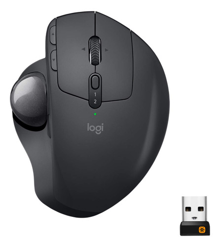 Mouse De Trackball Sem Fio Logitech Max Ergo Com Design Ergo